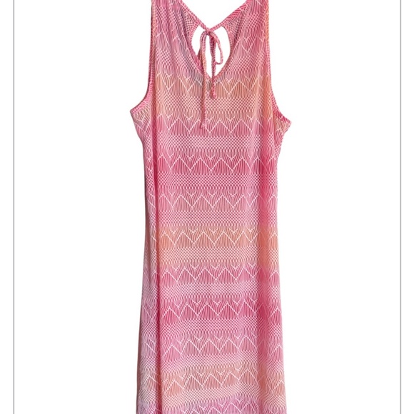Porto Cruz Pink and Orange Sleeveless Tie Back Coverup NWOT - Picture 2 of 3